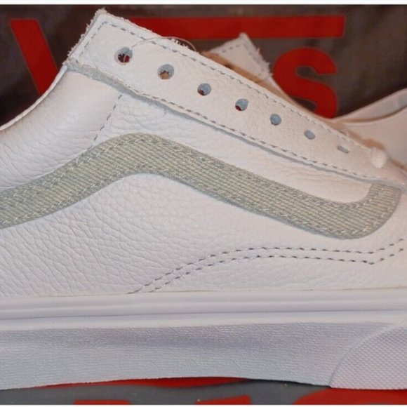 Vans x Men\'s 9/Women\'s 10.5 USPS Old Skool White Denim (leather) VN0A5KRFJZ81 main image 7